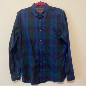 Ted baker plaid button up shirt